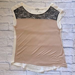 Express top with lace